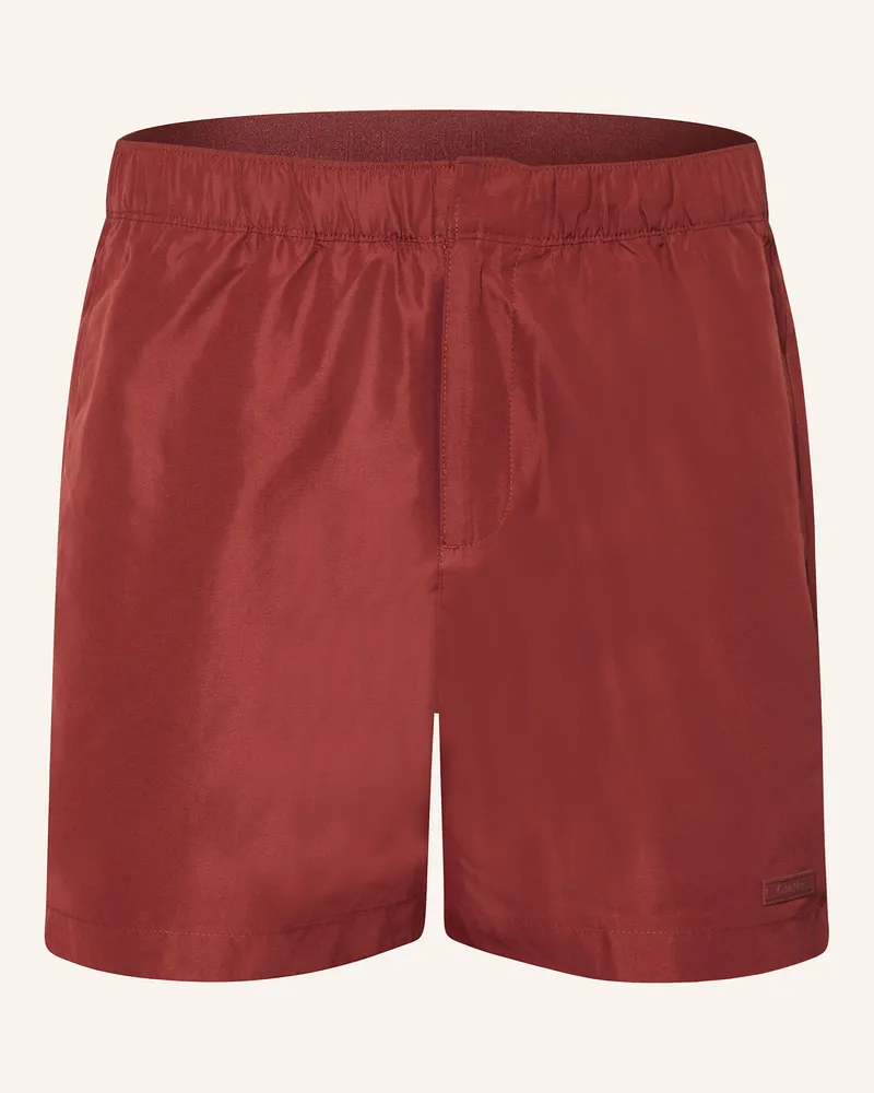 Calvin Klein Badeshorts CK REFINED Dunkelrot
