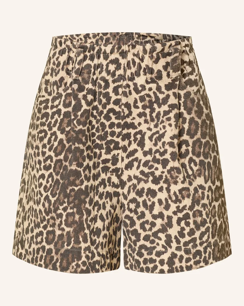 Mrs & HUGS Paperbag-Shorts braun Beige