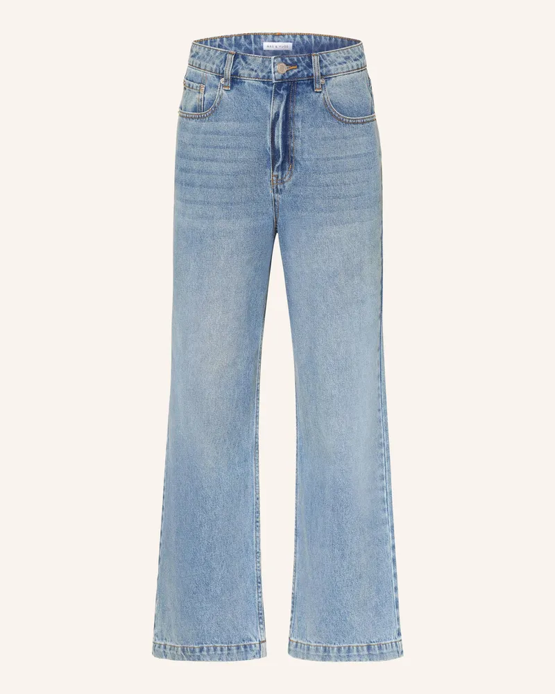 Mrs & HUGS Straight Jeans blau Mid