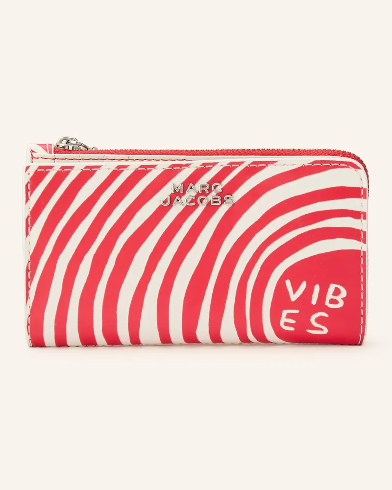 Marc Jacobs Geldbörse The Medium Flat Wallet Red Stripes rot Rot