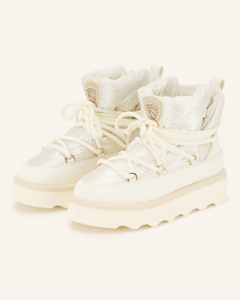 Blauer Schnürboots Doyle weiss Creme