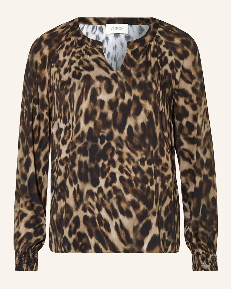 Cartoon Blusenshirt beige Dunkelbraun