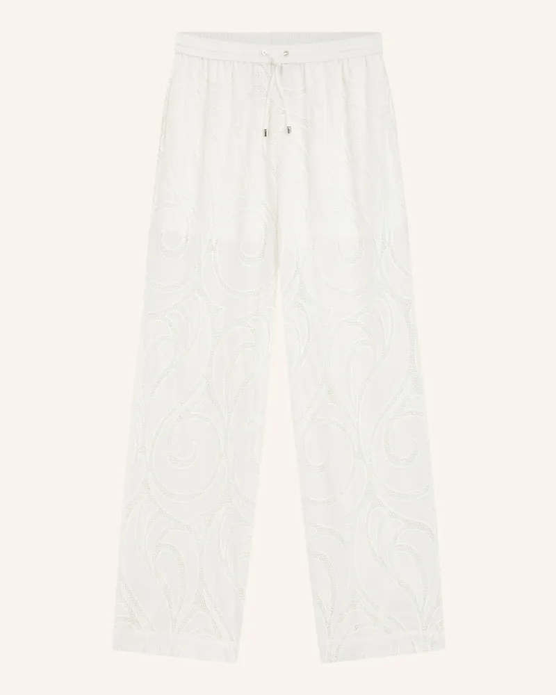 HUGO BOSS Business Hose Talisya Relaxed Fit beige Weiss