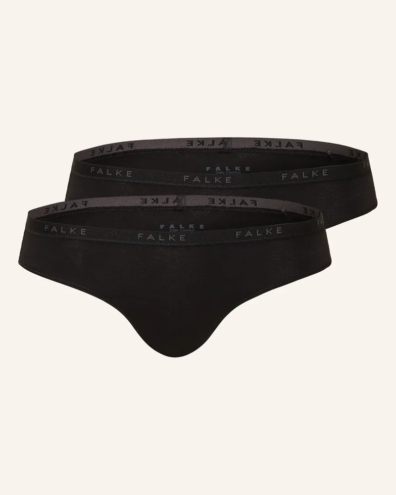 Falke 2er-Pack Slips DAILY COMFORT Schwarz