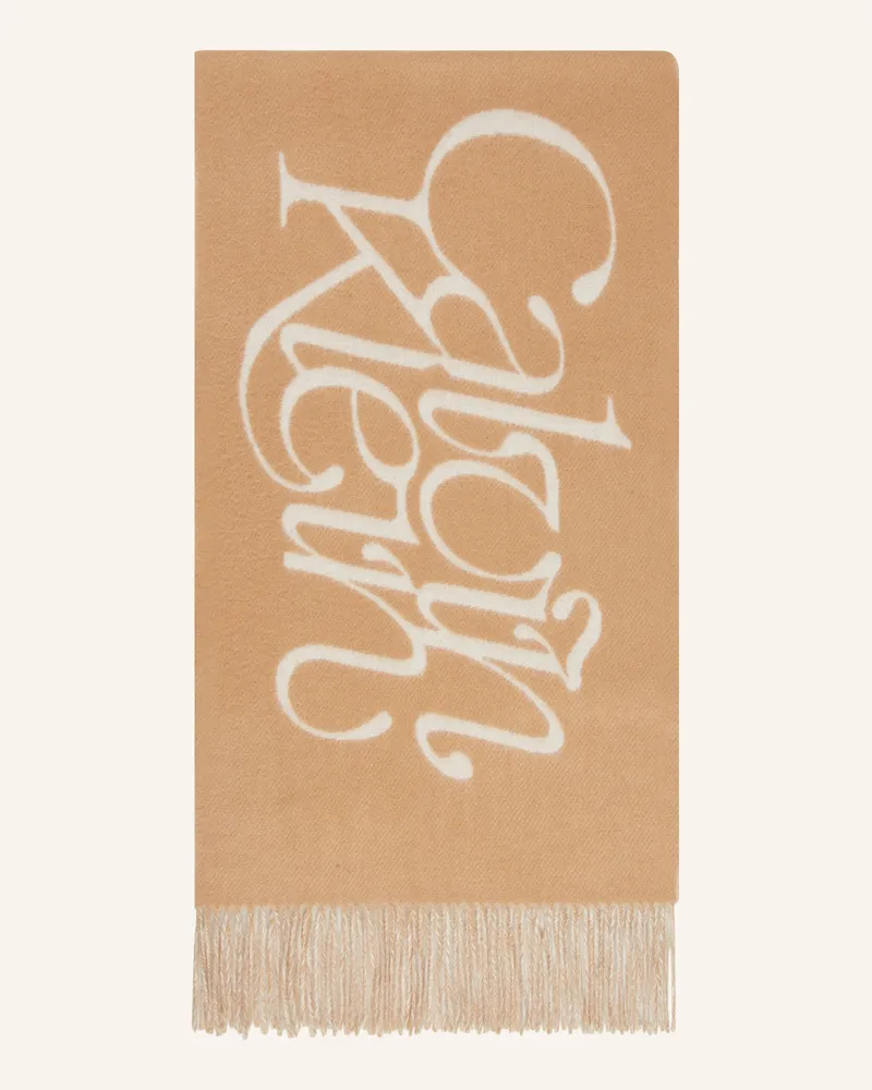 Calvin Klein Jacquard-Schal Beige
