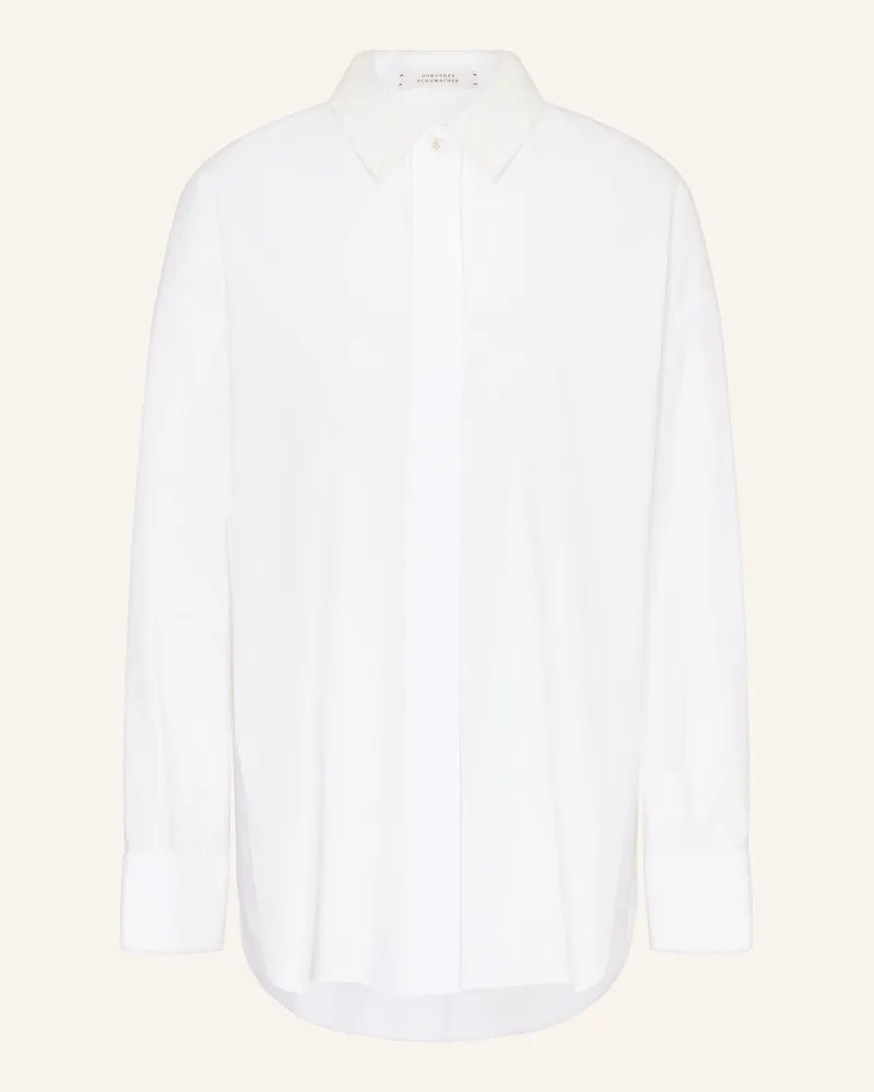 Dorothee Schumacher Hemdbluse Poplin Power Mit Spitze weiss Weiss