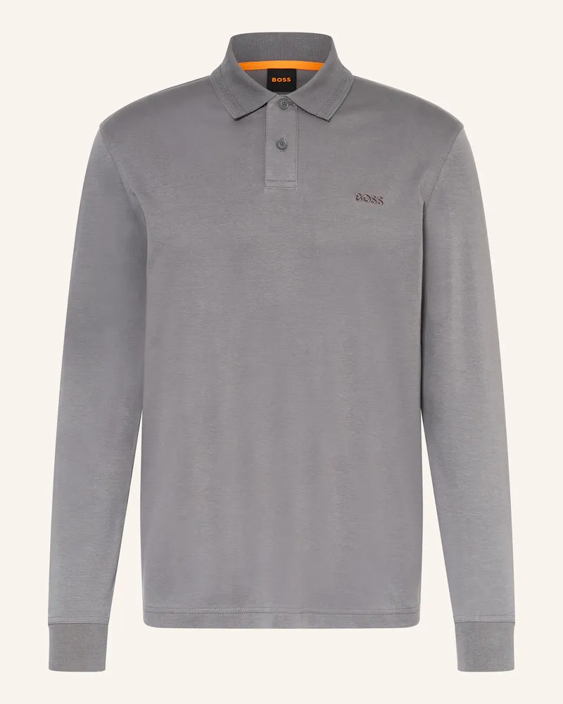 HUGO BOSS Jersey-Poloshirt Pe grau Grau