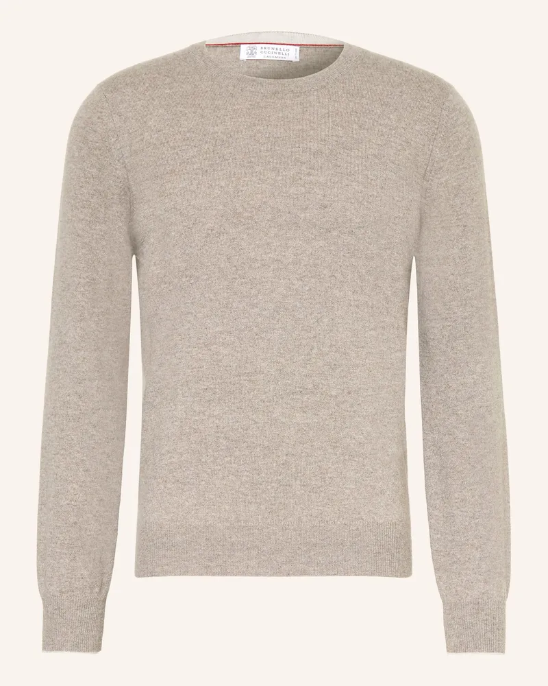 Brunello Cucinelli Cashmere-Pullover braun Grau