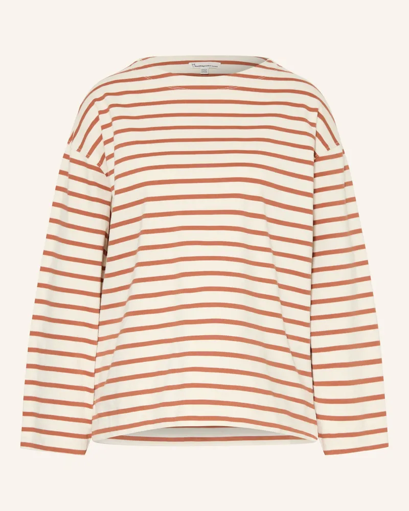 Knowledge Cotton Apparel Longsleeve rot Creme