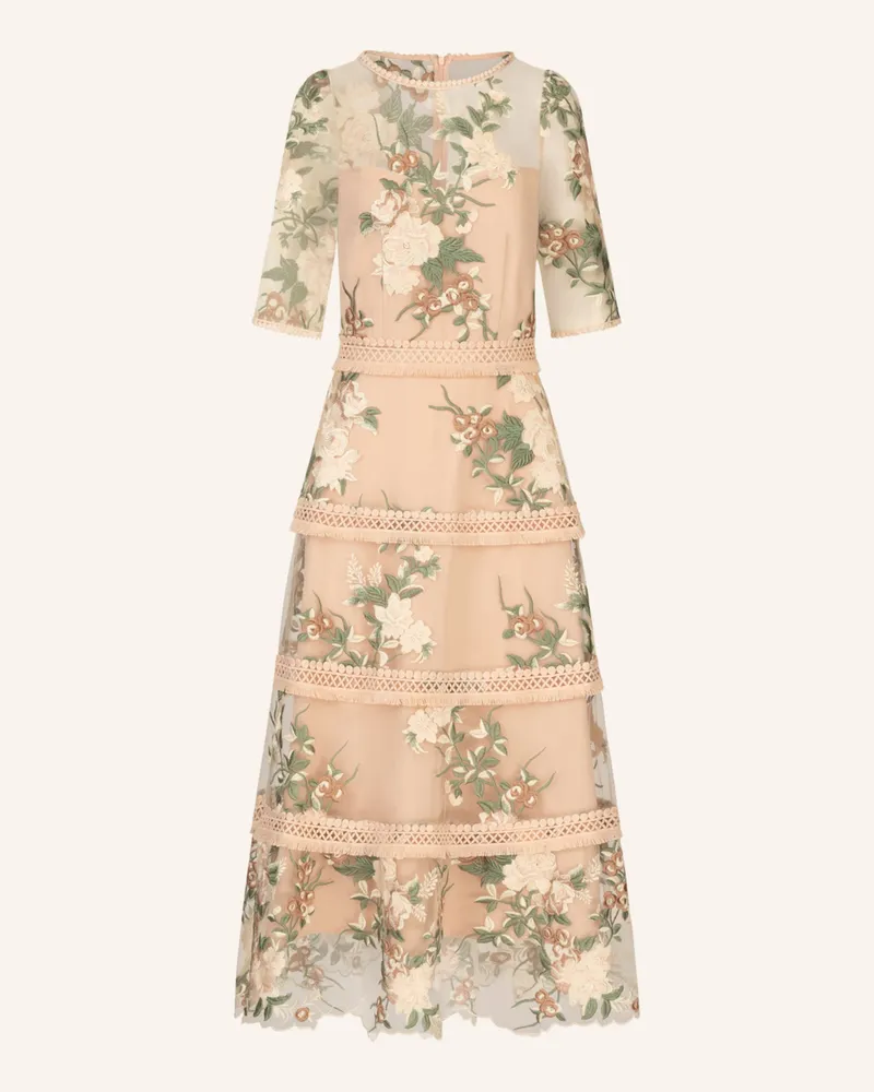 Apart besticktes Midikleid Nude