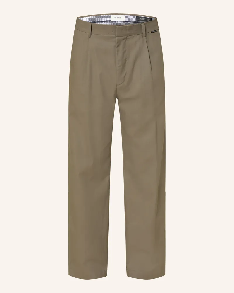 Closed Chino Blomberg Straight Fit beige Oliv