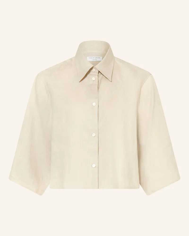 Tiger of Sweden Hemdbluse Corins Aus Leinen Mit 3/4-Arm beige Khaki