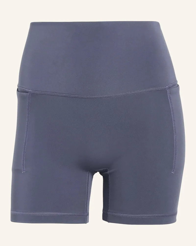 adidas 3-Streifen Studio All Me Booty Leggings, Kurz grau Lila