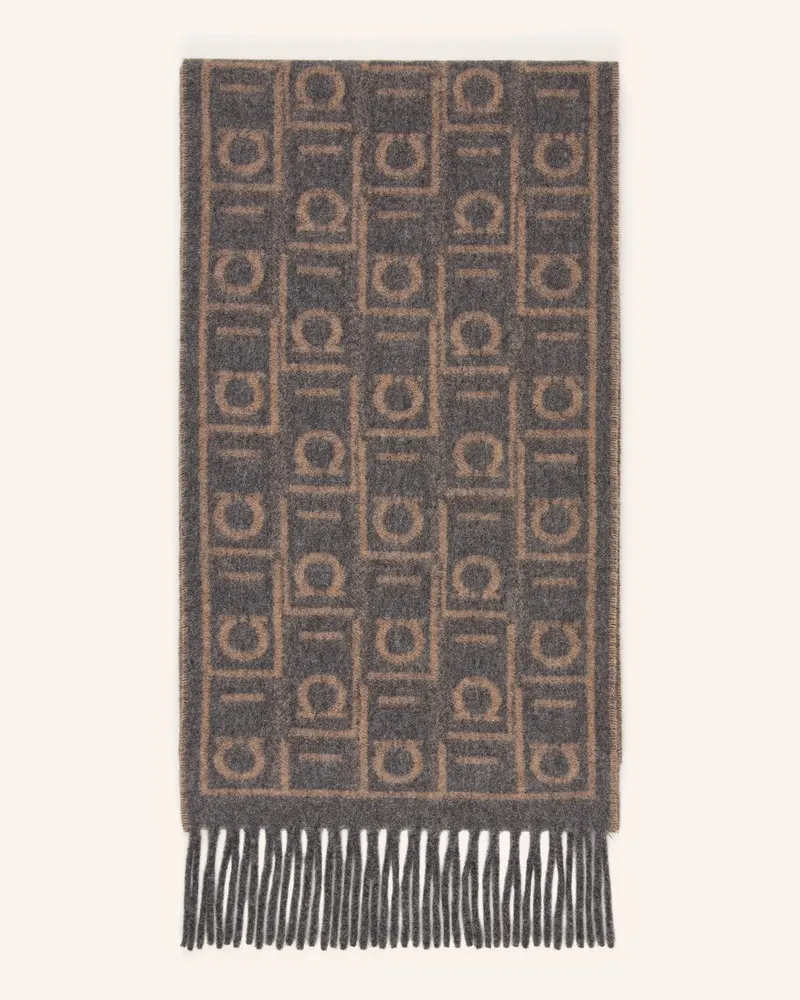 Ferragamo Schal Mit Cashmere beige Blaugrau