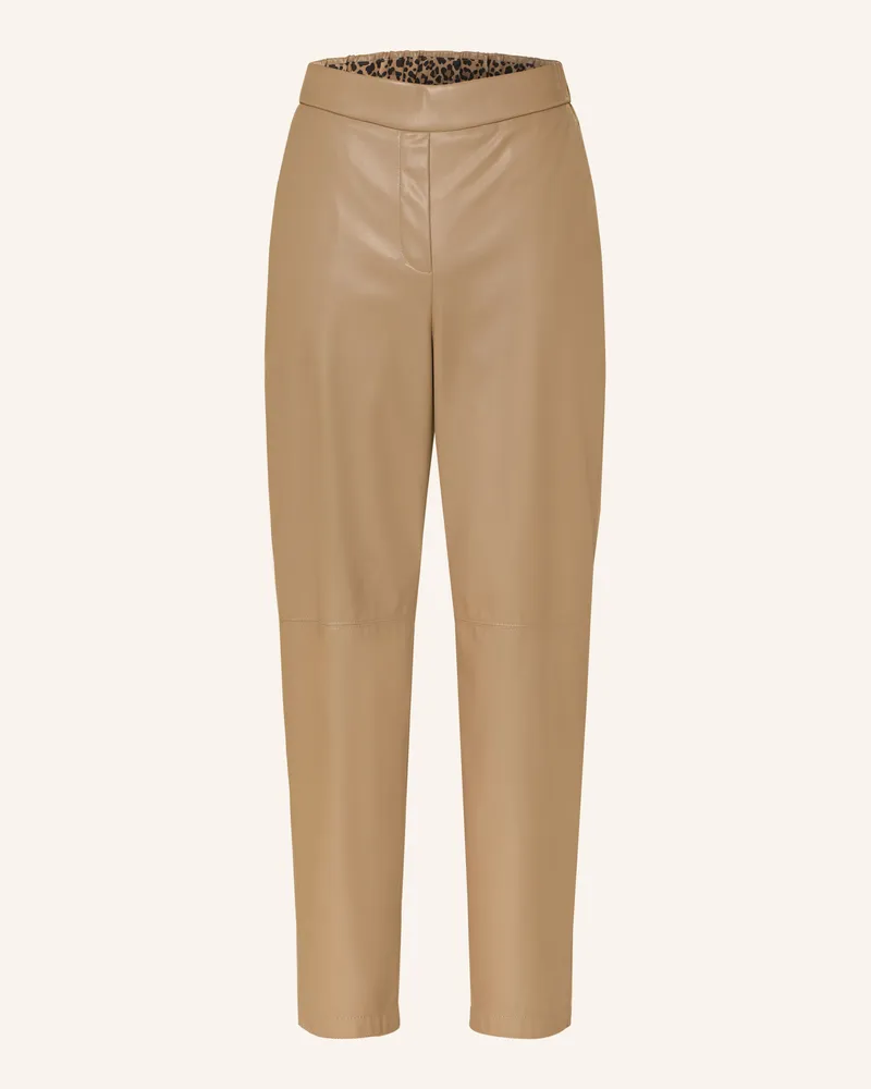 Marc Cain Hose Ranchi In Lederoptik braun 624