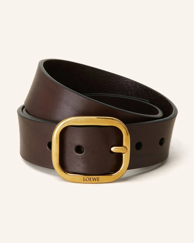 Loewe Ledergürtel Dunkelbraun