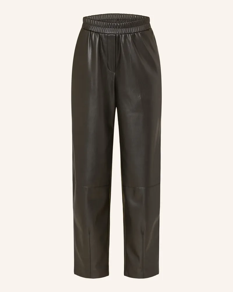OPUS Hose MYHA EDGY in Lederoptik Schwarz