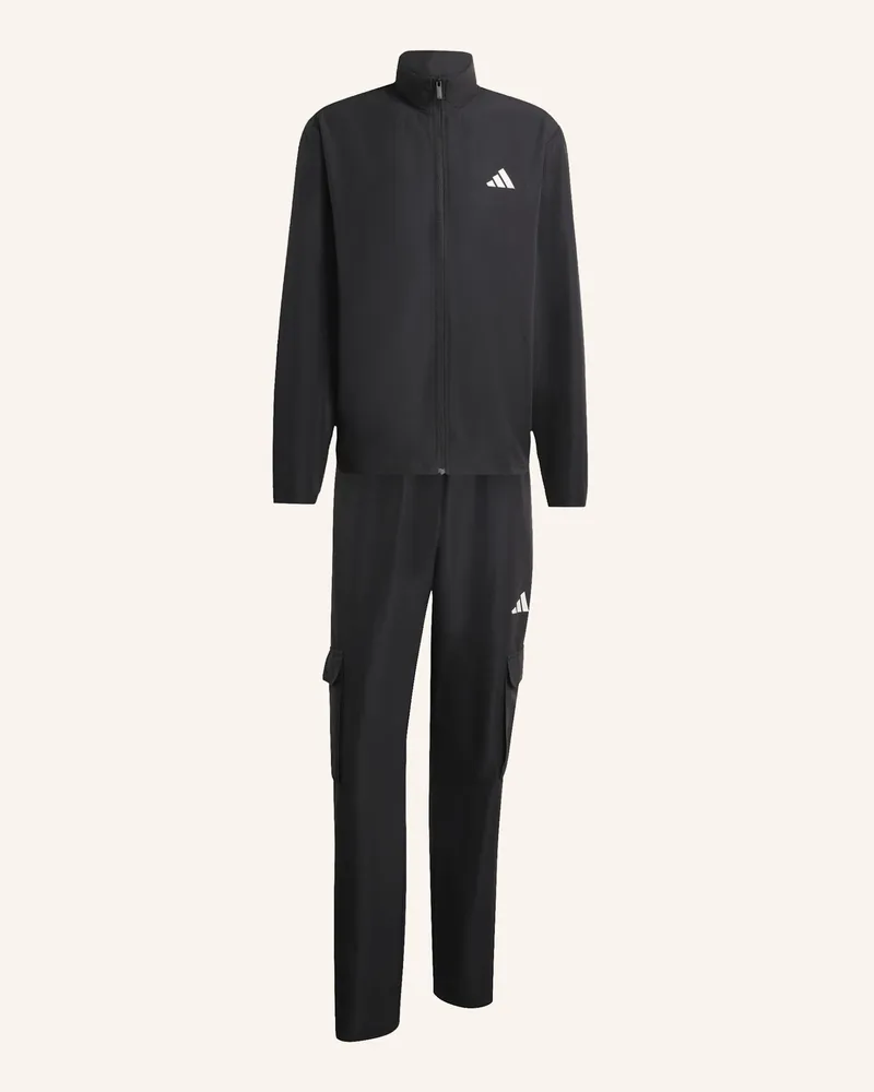 adidas Sportswear Cargo-Trainingsanzug, Gewebt schwarz Schwarz