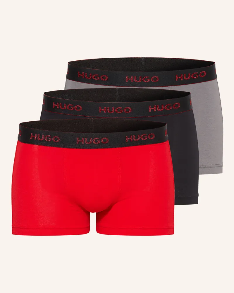 HUGO BOSS 3er-Pack Boxershorts rot Rot