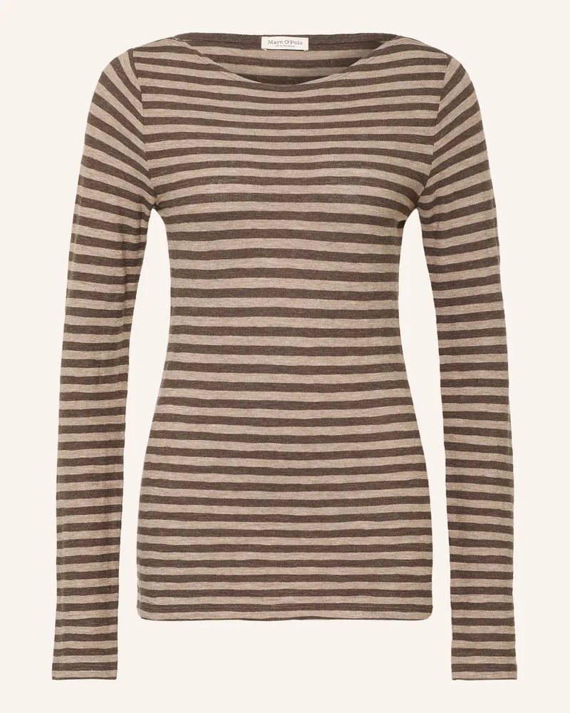 Marc O'Polo Longsleeve braun Hellgrau