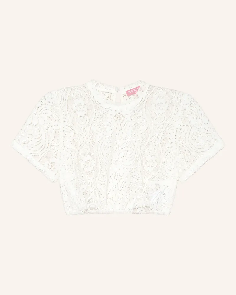 Krüger Dirndlbluse Aus Spitze weiss Weiss