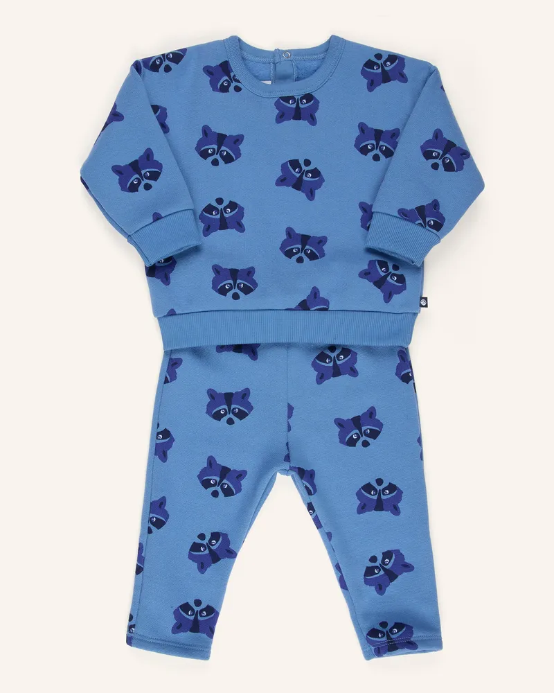 Petit Bateau Set: Sweatshirt Und Sweatpants blau Blau