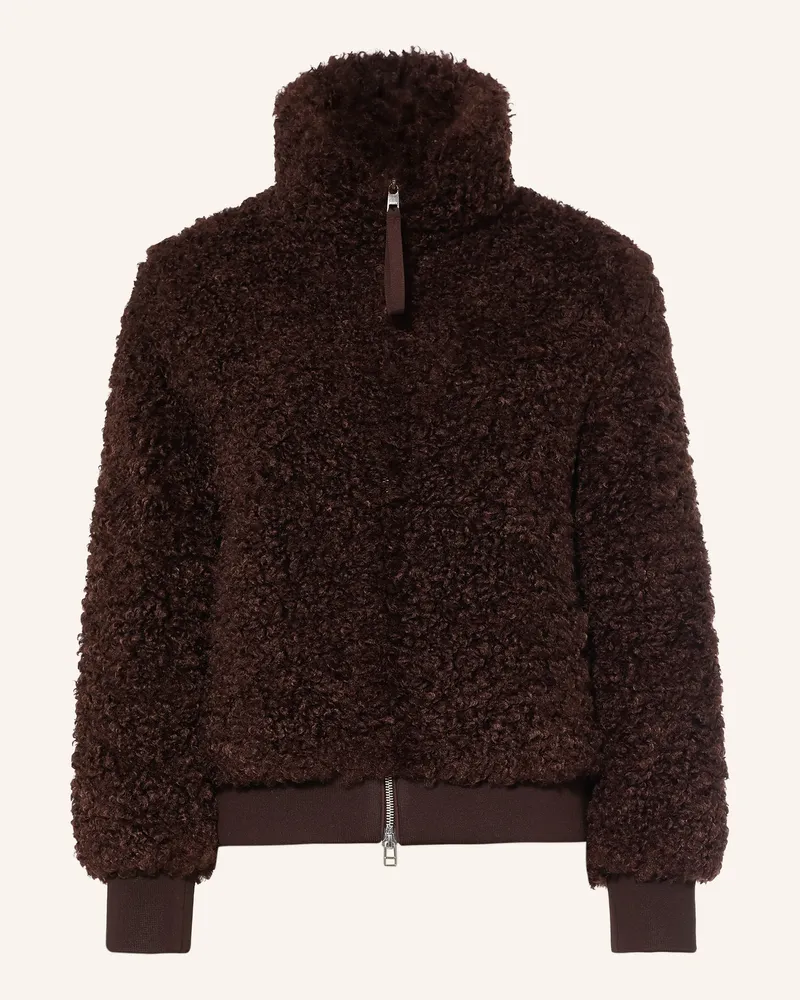 Marc O'Polo Teddyfell-Jacke braun Dunkelbraun
