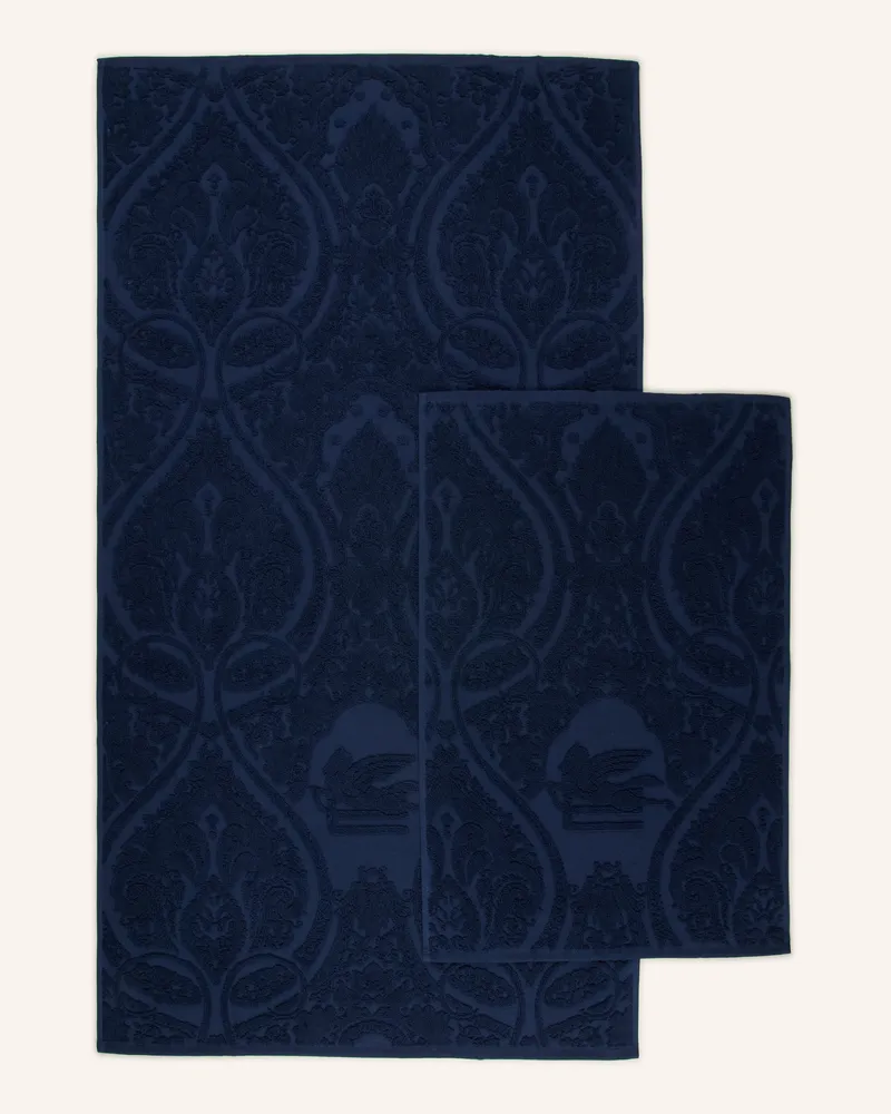 Etro 2er-Set Handtücher Capri blau Dunkelblau