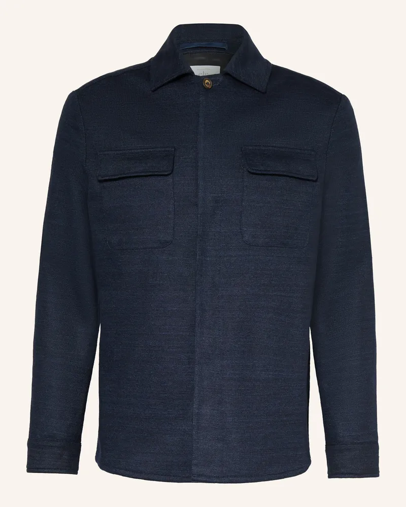 Eleventy Strick-Overshirt blau Dunkelblau