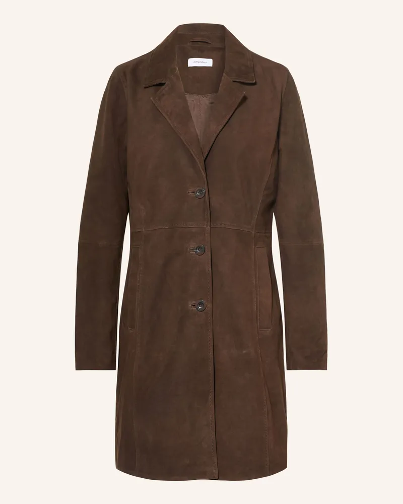 Darling Harbour Ledermantel braun Chocolate
