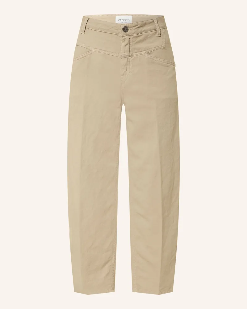 Closed 7/8-Hose STOVER-X mit Leinen Beige