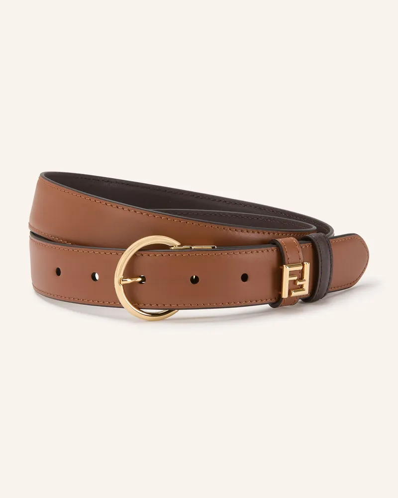 Fendi Ledergürtel Zum Wenden braun Braun