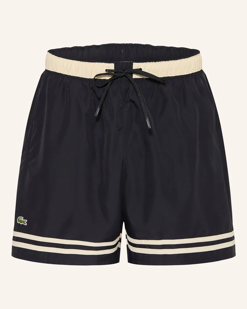 Lacoste Badeshorts schwarz Schwarz