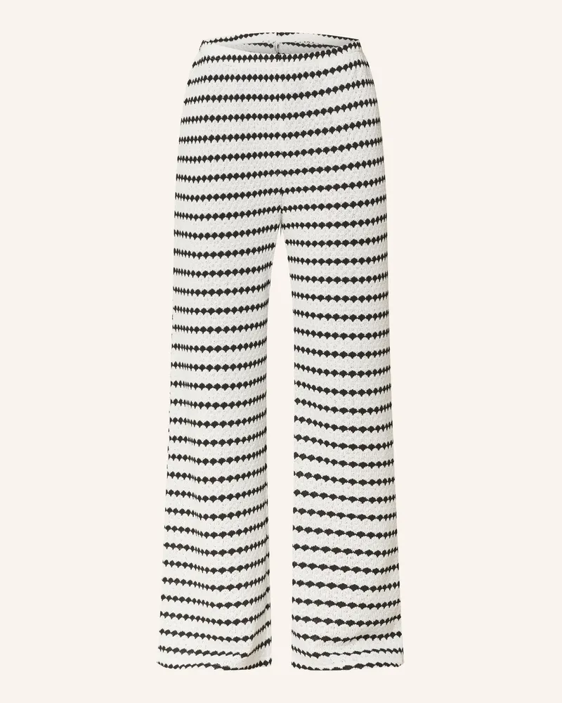 only Strickhose schwarz Weiss