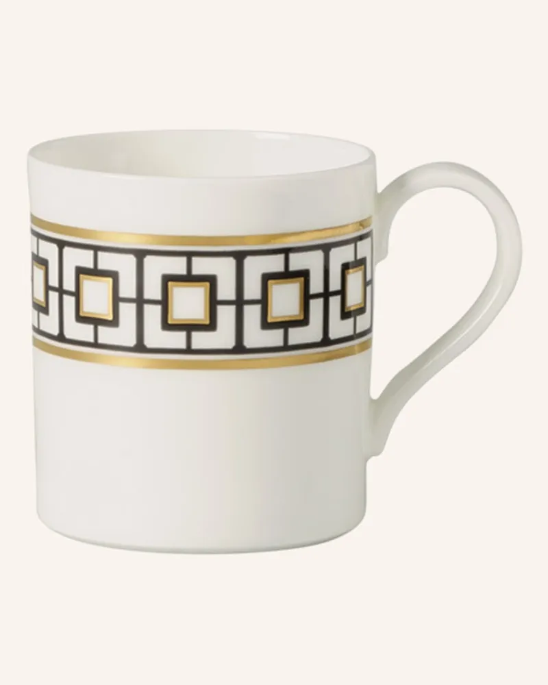 Villeroy & Boch Kaffeeobertasse Metrochic weiss Gelb