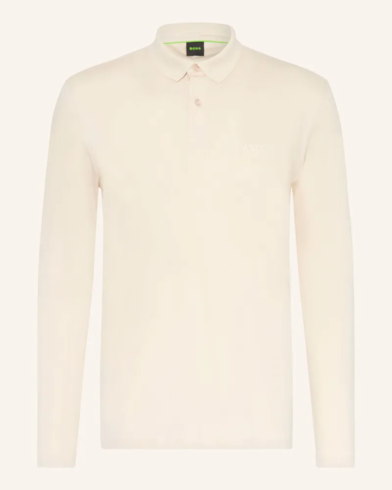 HUGO BOSS Jersey-Poloshirt Pirol Regular Fit weiss Ecru
