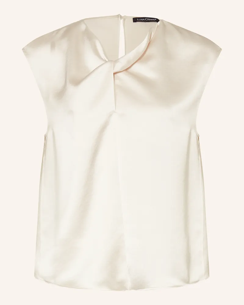 Luisa Cerano Blusentop aus Satin Creme