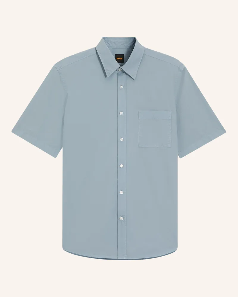 HUGO BOSS Casual Hemd Relegant_6-Short_M Regular Fit blau Hellblau