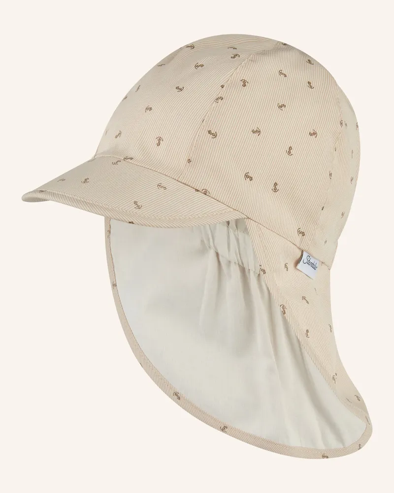 Sterntaler Schirmmütze Mit Nackenschutz Anker beige Beige