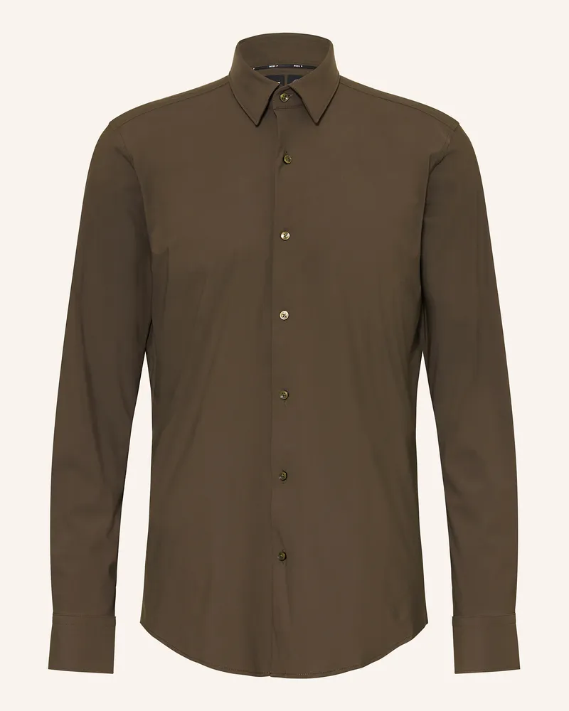 HUGO BOSS Hemd Joe Regular Fit gruen Khaki