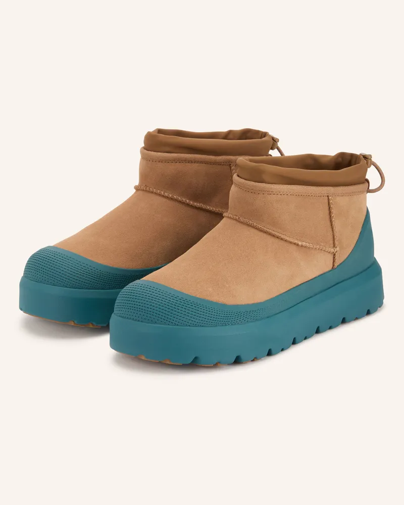UGG Plateau-Boots Classic Ultra Mini Weather Hybrid braun Cognac