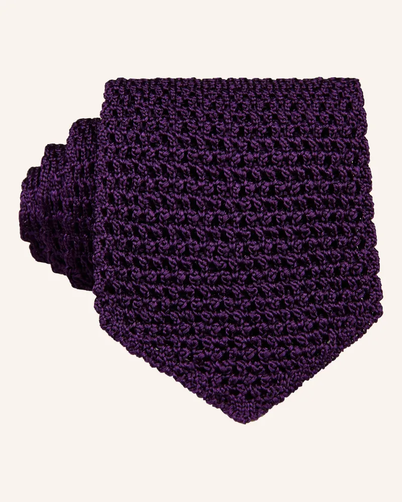 Tom Ford Strick-Krawatte Dunkellila