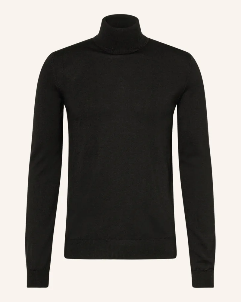 HUGO BOSS Rollkragenpullover SAN THOMAS Schwarz