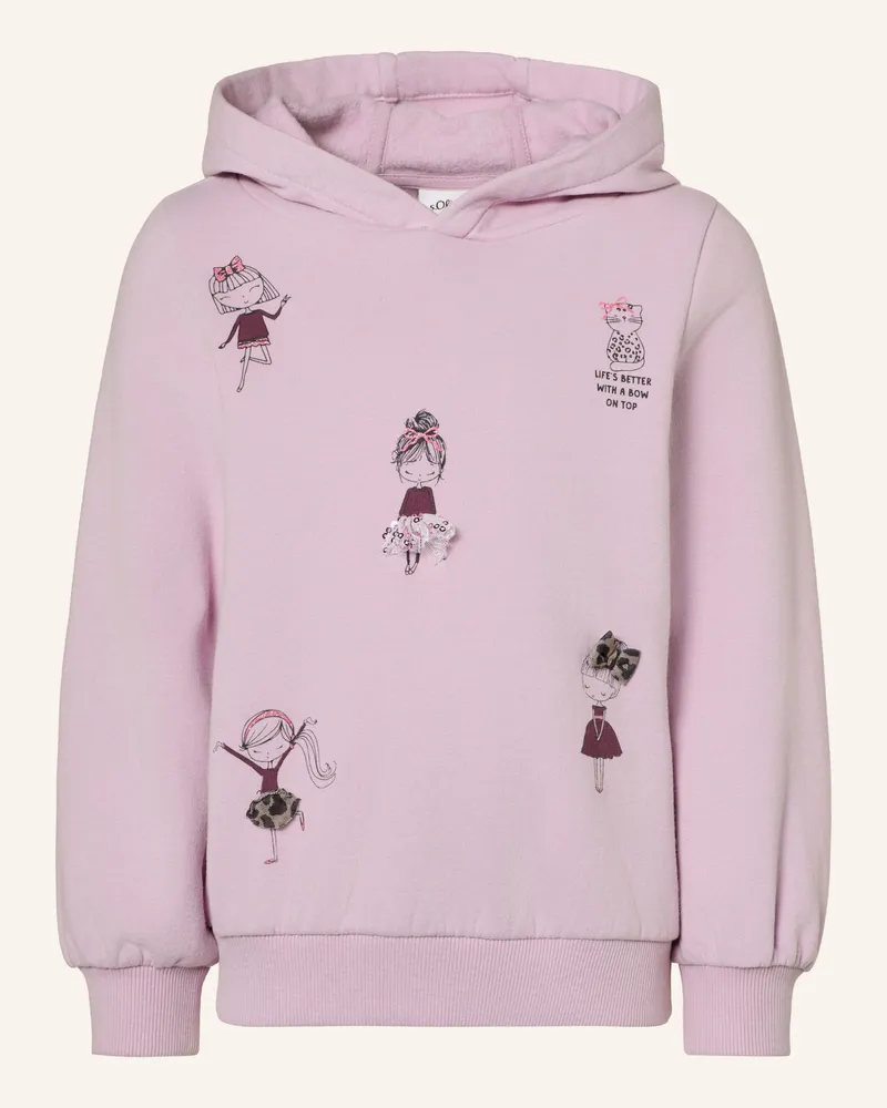 S.Oliver Hoodie Mit Pailletten lila Helllila