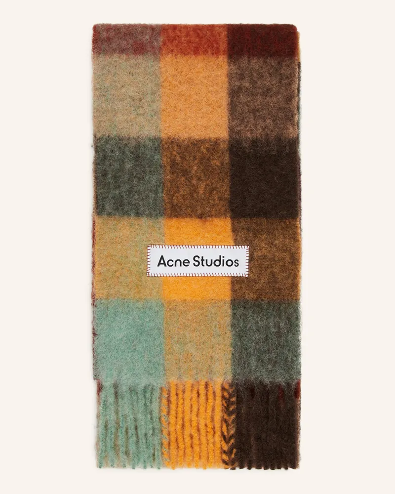 Acne Studios Schal Mit Alpaka braun Grün