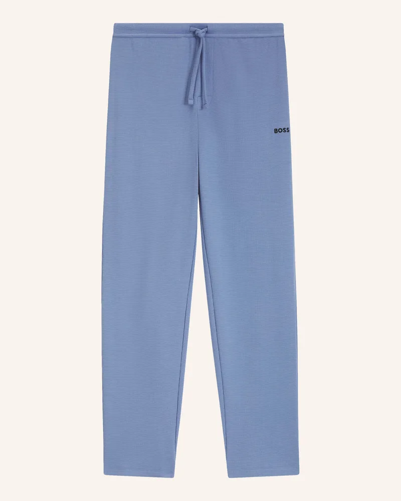 HUGO BOSS Schlafhose WAFFLE Hellblau