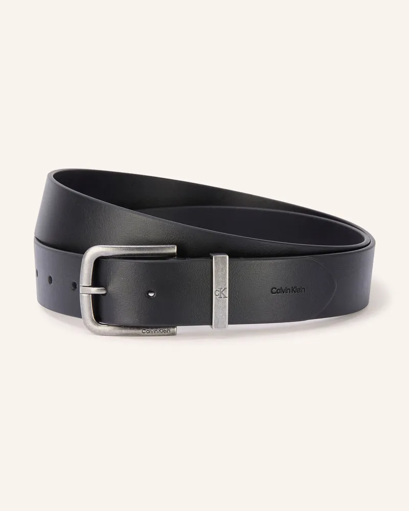 Calvin Klein Ledergürtel schwarz Schwarz