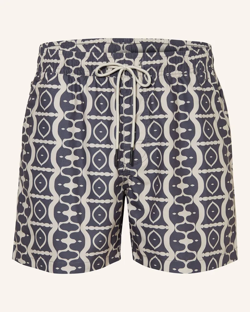 OAS Badeshorts Forge Hypnotise weiss Dunkelbraun