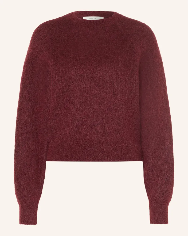 Selected Pullover Mit Mohair rot Dunkelrot