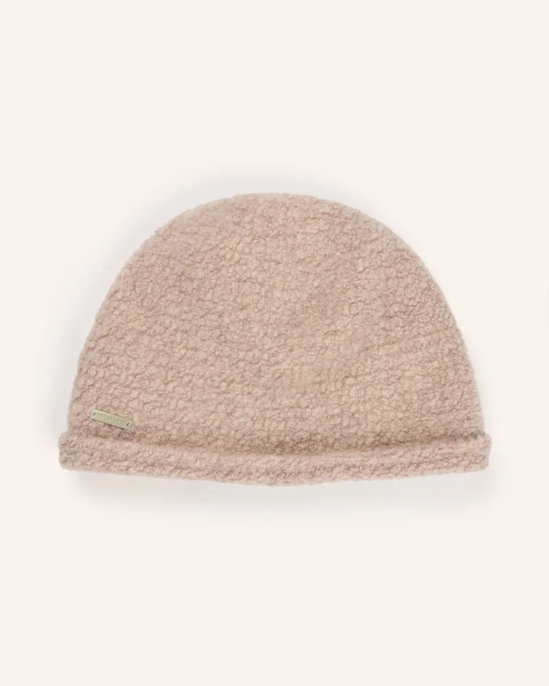 Seeberger Bouclé-Mütze beige Beige